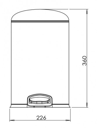 JAVA S-885-8R ведро с микролифтом 8 л