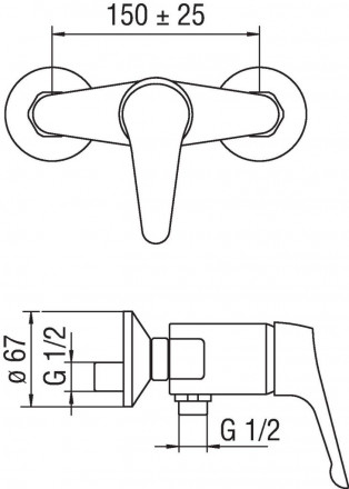 Nobili Skipper SK11130CR смеситель для душа