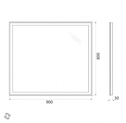 BelBagno SPC-GRT-900-800-LED-BTN Зеркало