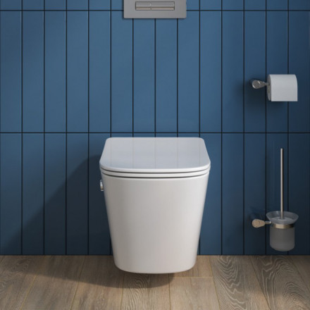 BelBagno Duo BB3103CHR-BS/SC Унитаз подвесной с сиденьем и креплением с функцией биде и смесителем