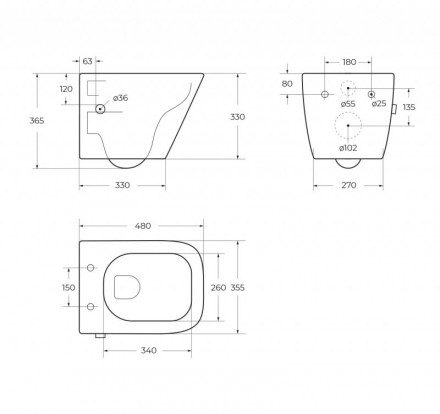 BelBagno Duo BB3103CHR-BS/SC Унитаз подвесной с сиденьем и креплением с функцией биде и смесителем