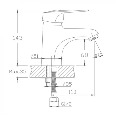 Haiba HB1004 Смеситель для раковины