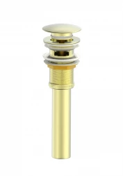Wonzon &amp; Woghand WW-88SS03-BG Донный клапан для раковины с переливом брашированное золото
