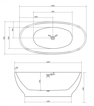 ABBER AB9207MB акриловая ванна