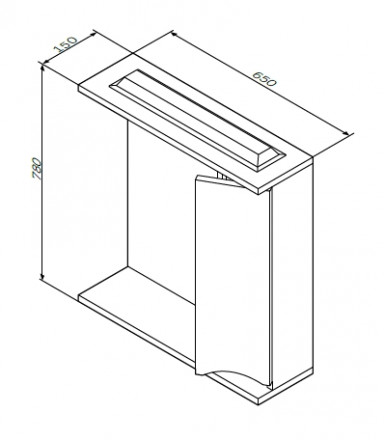 AM.PM Like M80MPR0651WG Зеркальный шкаф 65 белый