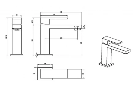 Boheme Qubic 471-CR Смеситель для раковины