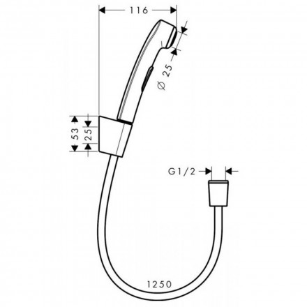 Hansgrohe 32129340 Набор гигиенического душа Croma