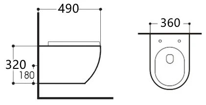 Aquatek Европа AQ1900-00 Унитаз подвесной с сиденьем Soft Close
