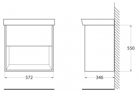 Belbagno NEON-600-1C-SO-PB Тумба под раковину