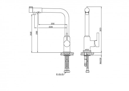 ESKO K23 Смеситель для кухни