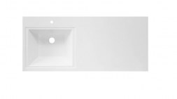 Belbagno BB1200/480-LV-MR-L Раковина из литьевого мрамора, левосторонняя, 1203x480x156
