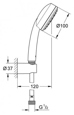 Grohe Tempesta New Cosmopolitan 26084002 Душевой гарнитур