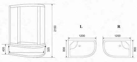 Parly EF1221R Душевая кабина 120x80 правая