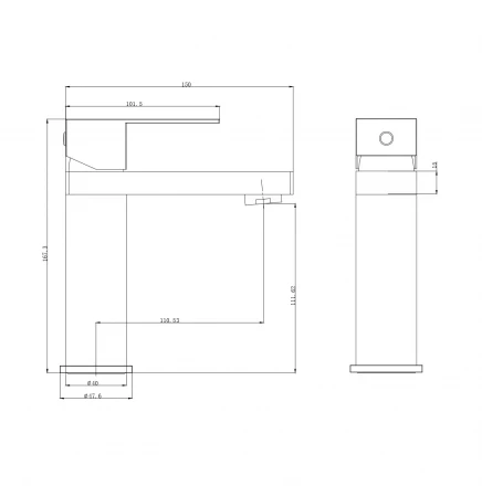 Wonzon &amp; Woghand WW-A40982-BG Смеситель для раковины брашированное золото