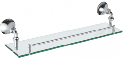 Rose RG1219 Полка стеклянная 1-ярусная хром