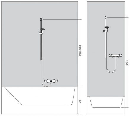 Hansgrohe Croma 1jet 26533400 Душевой гарнитур 65 см