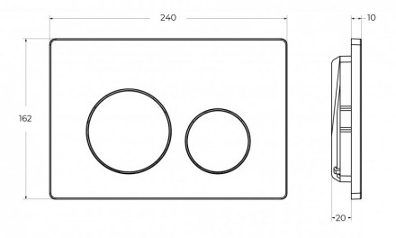 Belbagno BB-03C-CRM клавиша смыва хром глянцевый