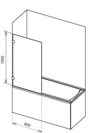 Ravak Brilliant BVS1-80 шторка для ванны 7U840A00Z1
