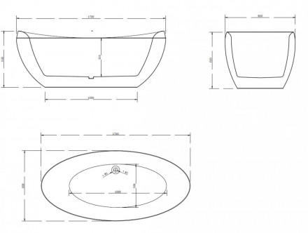Abber AB9236 Акриловая ванна 170x80