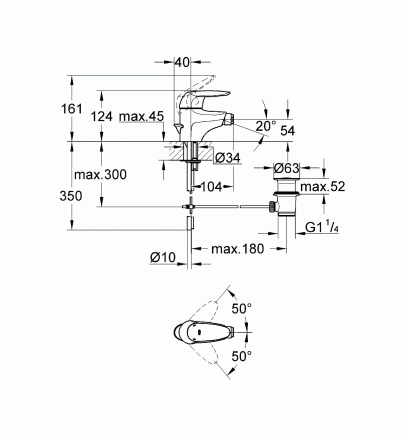 Grohe Eurodisc Cosmopolitan 33244002 Смеситель для биде