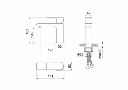 AQUATEK Лира AQ1430MB Комплект для ванны 3 в 1