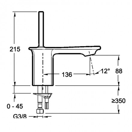 Jacob Delafon Stance E14760-CP Смеситель для раковины