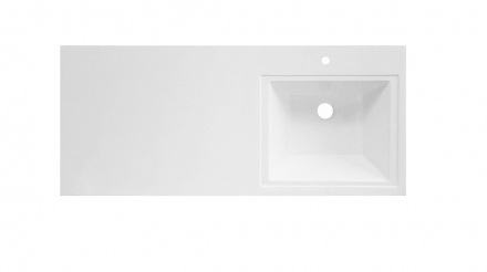 Belbagno BB1200/480-LV-MR-R Раковина из литьевого мрамора, правосторонняя, 1203x480x156