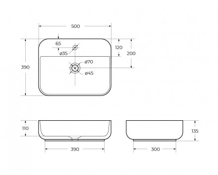 BelBagno BB1321 накладная раковина