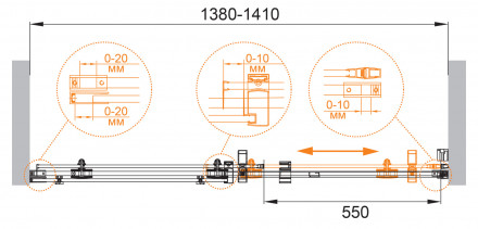 CEZARES BELLAGIO-B-12-120-C-BORO душевая дверь