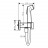 Hansgrohe Bidette E 1jet 29233670 Смеситель с гигиеническим душем внешняя часть, черный матовый