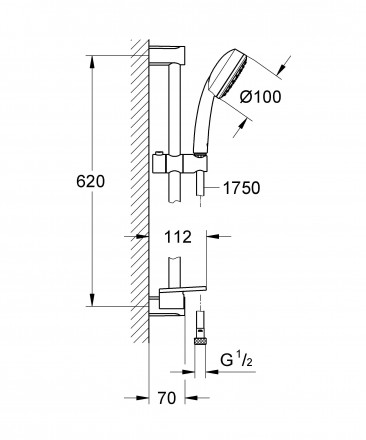 Grohe Tempesta New Cosmopolitan 26083002 Душевой гарнитур
