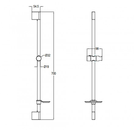 Bravat D141C душевая штанга