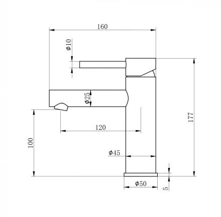 Wonzon &amp; Woghand WW-H9089-MB Смеситель для раковины черный матовый