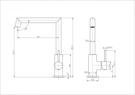 Wonzon &amp; Woghand WW-L1005-MW Смеситель для кухни белый матовый