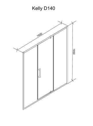 Cerutti Kelly D140 Душевая дверь