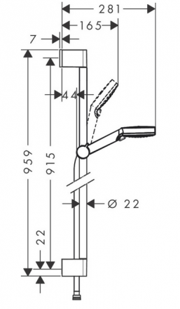 Hansgrohe Croma Vario 26536400 Душевой гарнитур 90 см