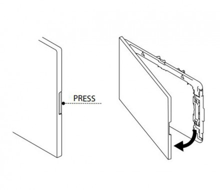 Oli Narrow Pure 148303 кнопка смыва черный Soft touch