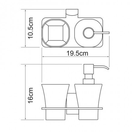Wasserkraft Exter К-5289 Держатель стакана и дозатора