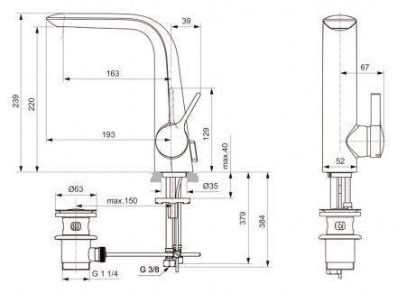 Ideal Standard Melange A6041AA Смеситель для раковины