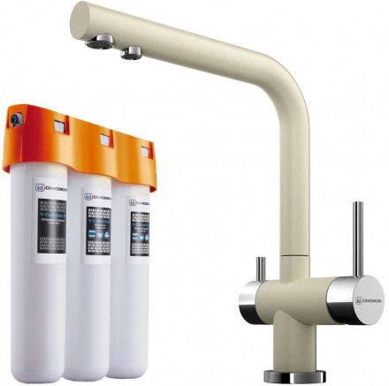 Omoikiri 4044.8028 Комплект Nagano (ваниль) + Pure drop Lite