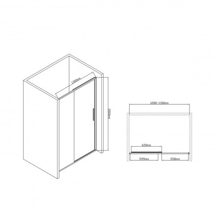 Vincea Slim-U VDS-2SU130CL душевая дверь