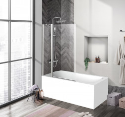 BelBagno UNO-V-11-90/150-C-Cr душевая душевая шторка на ванну