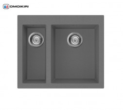 Omoikiri Bosen 59-2-PL мойка 590x500 платина