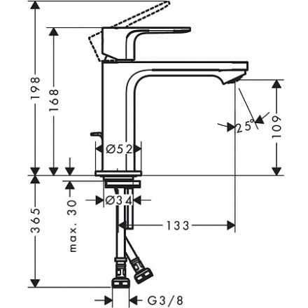 Hansgrohe Rebris S 72517000 смеситель для раковины