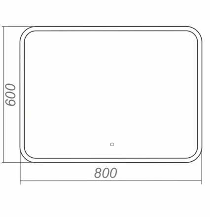Azario Alone Raggio CS00078965 Зеркало влагостойкое с подсветкой и функцией диммера 800х600