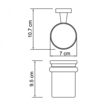 Wasserkraft Lippe K-6528 Стакан для зубных щеток стеклянный