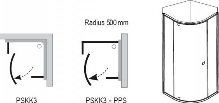 Душевой угол Ravak Pivot PSKK3-80 37644101Z1