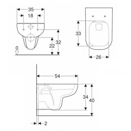 Geberit Smyle 500.210.01.1 Rimfree Унитаз подвесной (чаша)