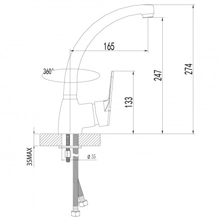 Lemark Luna LM4105C смеситель для кухни
