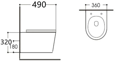 Aquatek Вега AQ1904-00 Унитаз подвесной с сиденьем Soft Close